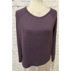 Live Love Lounge Karen Neuberger Sweatshirt Asymmetrical Purple Soft Size Large